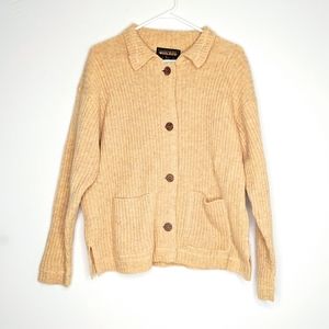 Woolrich Button Up Wool Chamois Cardigan Sweater